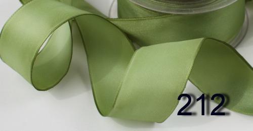 Лента с проволчным краем однотонная 25мм 212